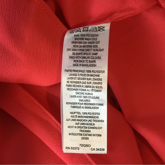 NWT French Connection Crepe Pleated Cami, size S. - Picture 6 of 8